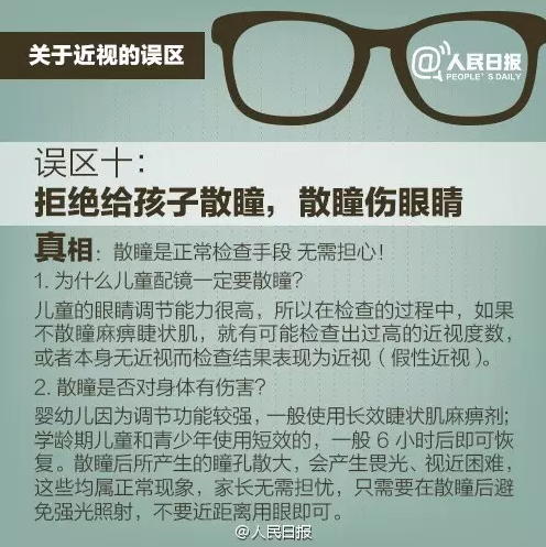 【人民日報辟謠啦】這些近視誤區你中招了嗎